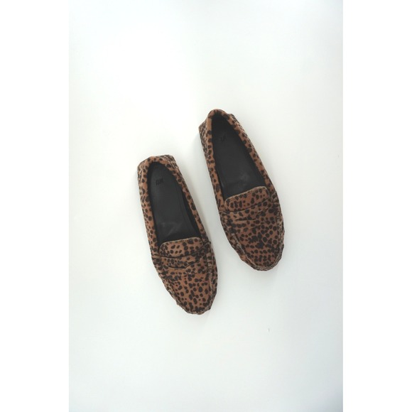 H&M Shoes - H&M Loafers Faux Pony Hair Leopard Print Driving Mocs Parisian Chic Brown 8